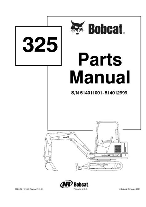 2001 bobcat 325 mini excavator|bobcat 325 parts diagram.